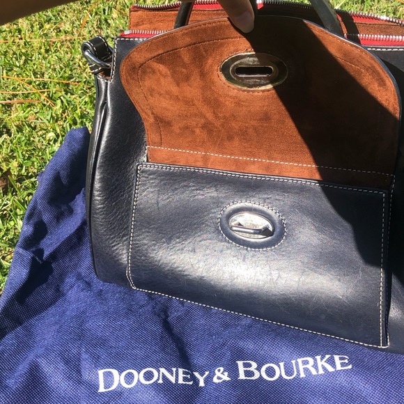 Dooney & Bourke Navy Blue handbag with D&B detachable crossbody strap & dust bag - Picture 9 of 16